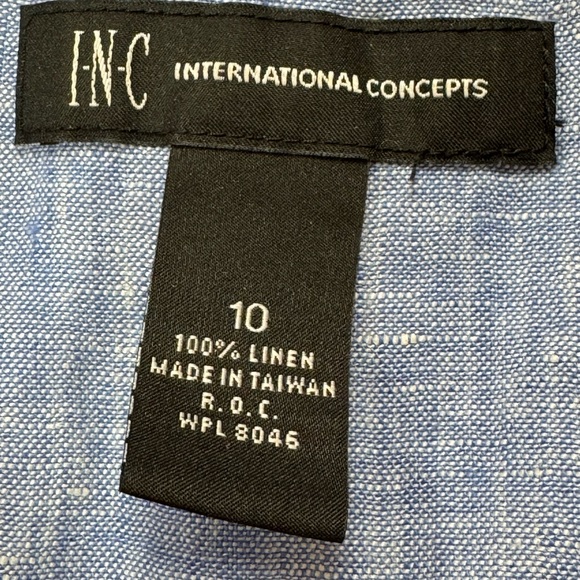 INC Linen sleeveless top, Size 10 - Picture 3 of 4